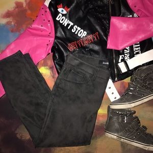 Express | Coated Faux Suede Cropped Women’s Pant